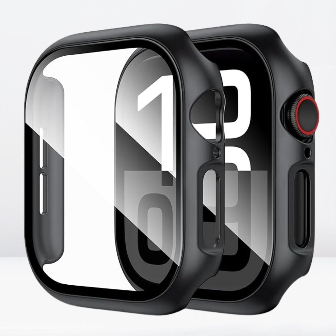 iMagicProtect Series 9-10 Hybrid Case Cover for Apple Watch Series 9-10 (2024/2025) - Matte Black(Watch not Included)