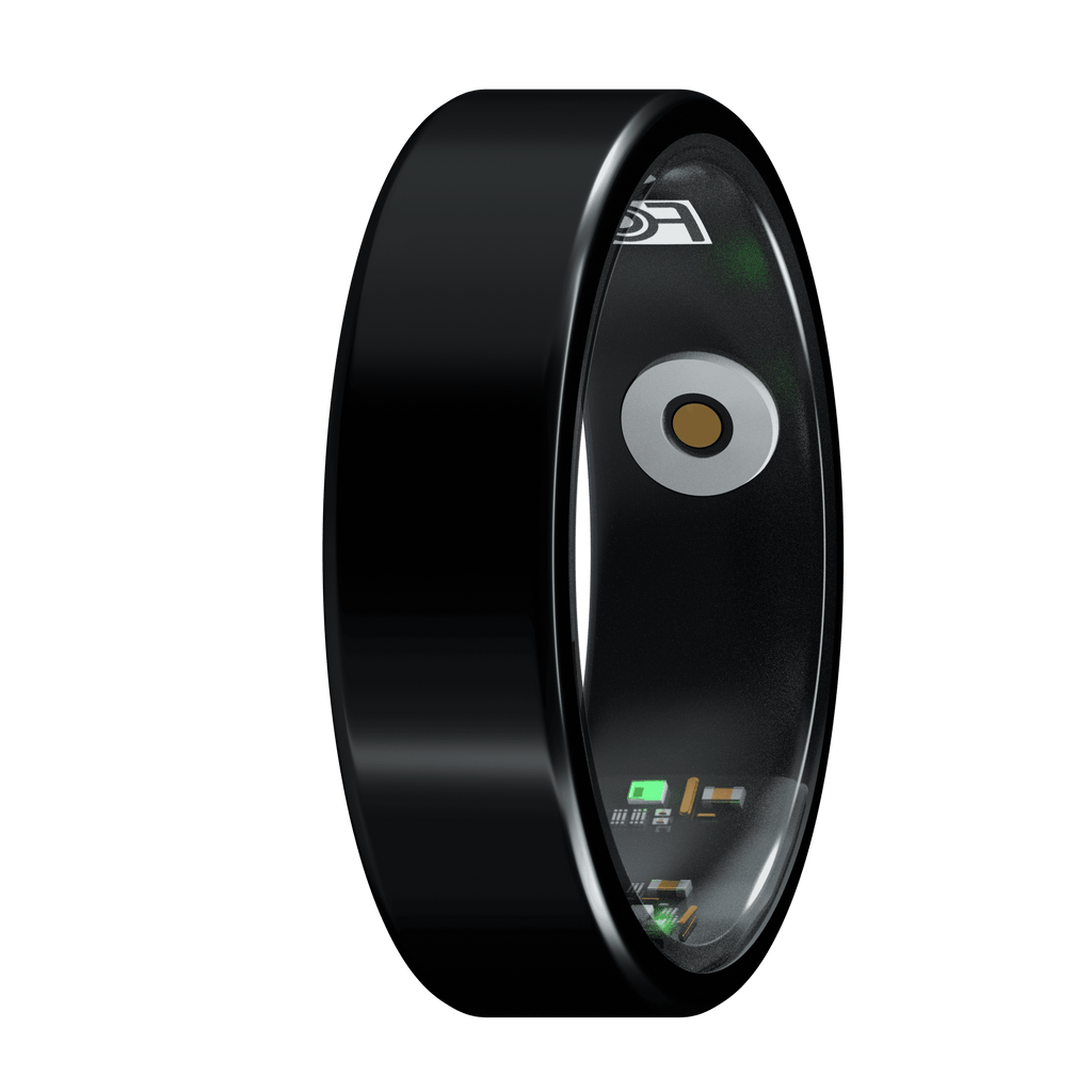 iMagic•Q-Ring - Wireless Smart Ring (Stainless Steel Case, Waterproof, Chip RF03, BT Connection, Heart Rate & Sleep Monitoring, Sports Mode) - UniSex + Easy 15-Day Returns - UltraPods (Free Gift)