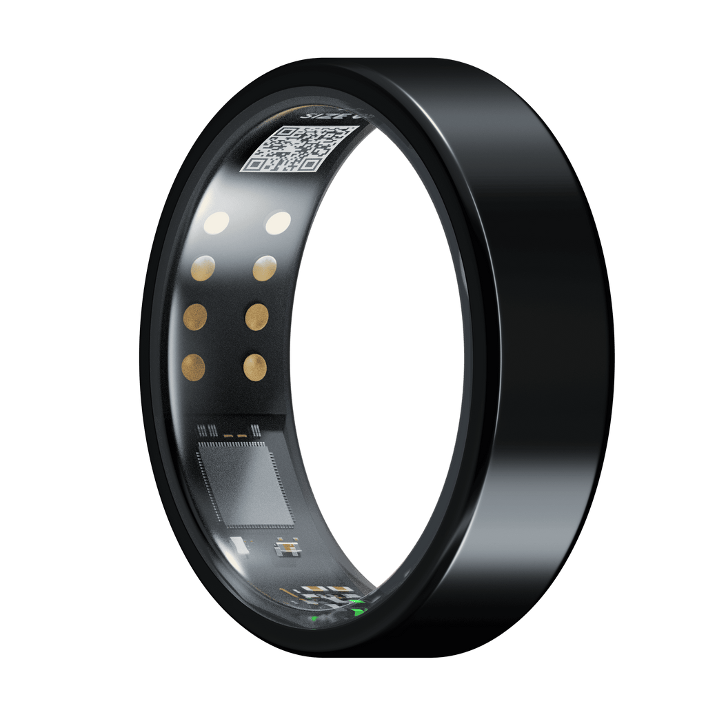iMagic•Q-Ring - Wireless Smart Ring (Stainless Steel Case, Waterproof, Chip RF03, BT Connection, Heart Rate & Sleep Monitoring, Sports Mode) - UniSex + Easy 15-Day Returns - UltraPods (Free Gift)
