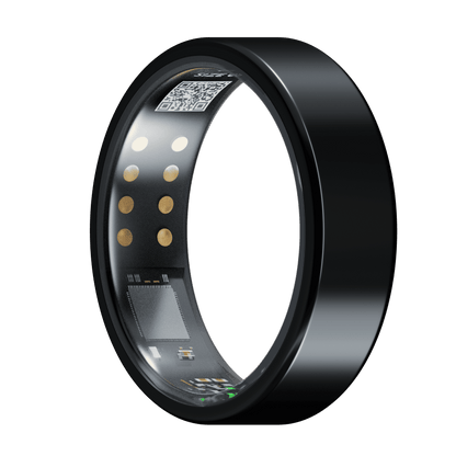 iMagic•Q-Ring - Wireless Smart Ring (Stainless Steel Case, Waterproof, Chip RF03, BT Connection, Heart Rate & Sleep Monitoring, Sports Mode) - UniSex + Easy