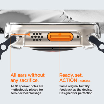 iMagicProtect Ultra 2 & Ultra Watch Hybrid Case Cover for Apple Watch Ultra 2 & Ultra (2023/2022) - Matte Black/Crystal Clear (Watch not Included)