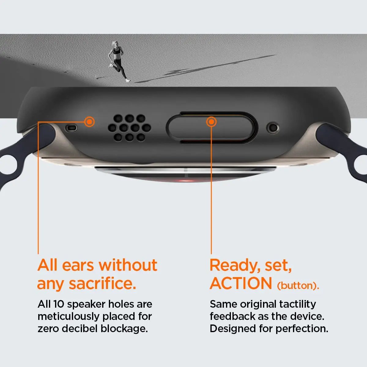 iMagicProtect Ultra 2 & Ultra Watch Hybrid Case Cover for Apple Watch Ultra 2 & Ultra (2023/2022) - Matte Black/Crystal Clear (Watch not Included)