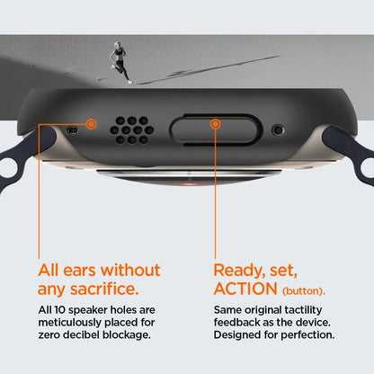 iMagicProtect Ultra 2 & Ultra Watch Hybrid Case Cover for Apple Watch Ultra 2 & Ultra (2023/2022) - Matte Black/Crystal Clear (Watch not Included)