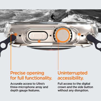 iMagicProtect Ultra 2 & Ultra Watch Hybrid Case Cover for Apple Watch Ultra 2 & Ultra (2023/2022) - Matte Black/Crystal Clear (Watch not Included)