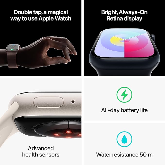 iMagicWatch Series 9: Nike Edition With Logo 45mm - Fitness Tracker, SpO2, Water Resistant, Always on Display