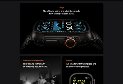 iMagicWatch Ultra 2 Series 9: Black Titanium SUPER OG with LOGO - Extra Strap Inside Box