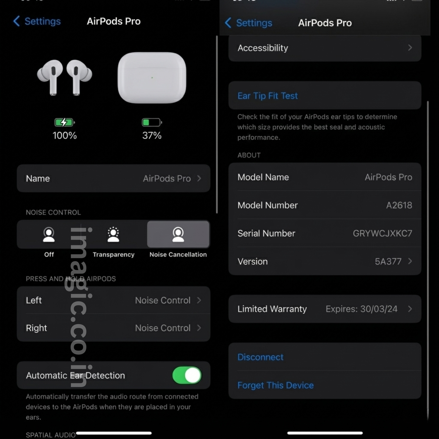 iMagicPods Pro 2 OG - Space Grey Dubai Edition (Wireless Charging, PopUp Window, Working Serial Number, OG Box with MRP)
