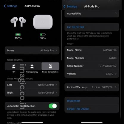iMagicPods Pro 2 OG - Space Grey Dubai Edition (Wireless Charging, PopUp Window, Working Serial Number, OG Box with MRP)