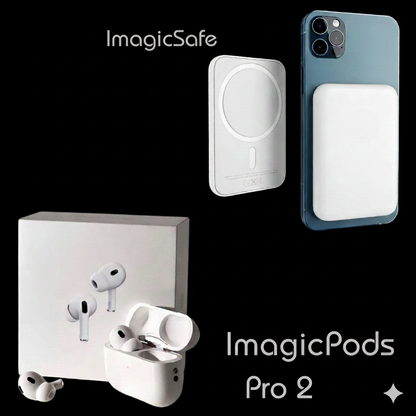 iMagicPods Pro 2 ANC + Mag•Battery Pack 10,000mAh - Imported USA Quality, 1-Yr Warranty & 15-Day Returns - Type C