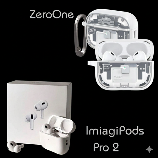 iMagicPods Pro 2 ANC + Zero•One White Case(MagFit) - Imported USA Quality, 1-Yr Warranty & 15-Day Returns - Type C