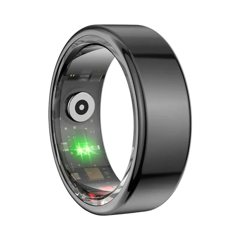 iMagic•Q-Ring - Wireless Smart Ring (Stainless Steel Case, Waterproof, Chip RF03, BT Connection, Heart Rate & Sleep Monitoring, Sports Mode) - UniSex + Easy 15-Day Returns - UltraPods (Free Gift)