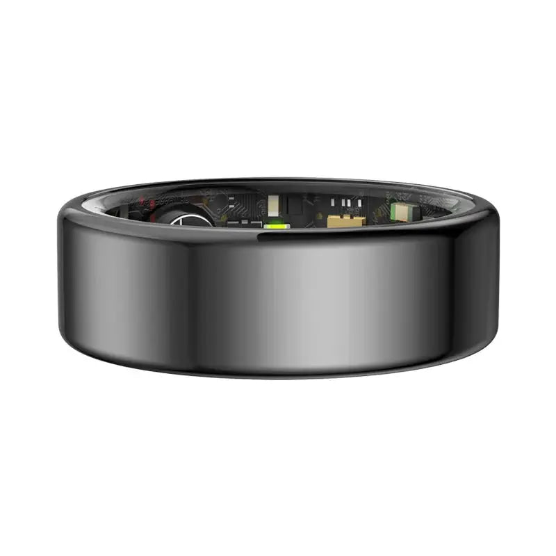 iMagic•Q-Ring - Wireless Smart Ring (Stainless Steel Case, Waterproof, Chip RF03, BT Connection, Heart Rate & Sleep Monitoring, Sports Mode) - UniSex + Easy 15-Day Returns - UltraPods (Free Gift)