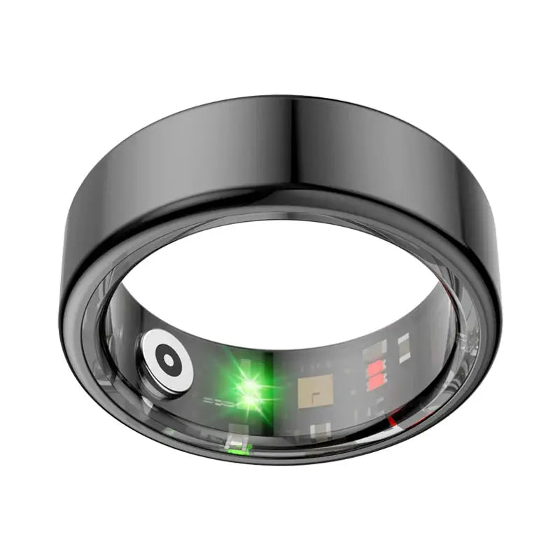 iMagic•Q-Ring - Wireless Smart Ring (Stainless Steel Case, Waterproof, Chip RF03, BT Connection, Heart Rate & Sleep Monitoring, Sports Mode) - UniSex + Easy 15-Day Returns - UltraPods (Free Gift)