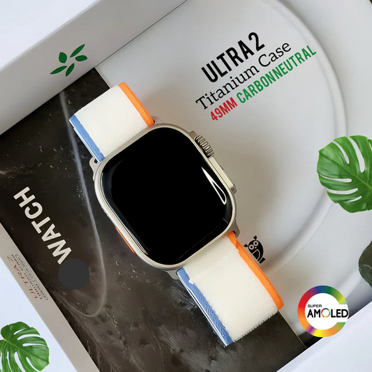 iMagicWatchiMagicWatch Ultra 2 Series 9: Black Titanium SUPER OG with LOGO - Ext- Extra Strap FREE