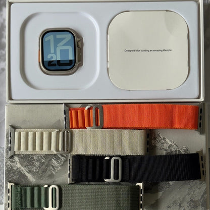 iMagicWatchiMagicWatch Ultra 2 Series 9: Black Titanium SUPER OG with LOGO - Ext- Extra Strap FREE