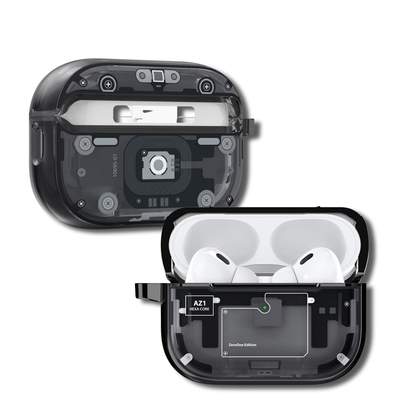 iMagicPods Pro 2 ANC + Zero•One Black Case(MagFit) - Imported USA Quality, 1-Yr Warranty & 15-Day Returns - Type C