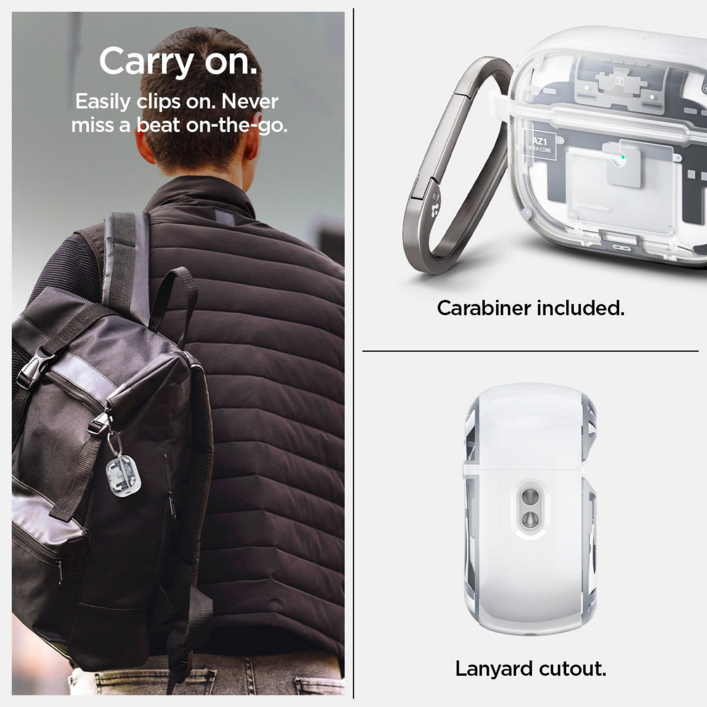 iMagicPods Pro 2 ANC + Zero•One White Case(MagFit) - Imported USA Quality, 1-Yr Warranty & 15-Day Returns - Type C