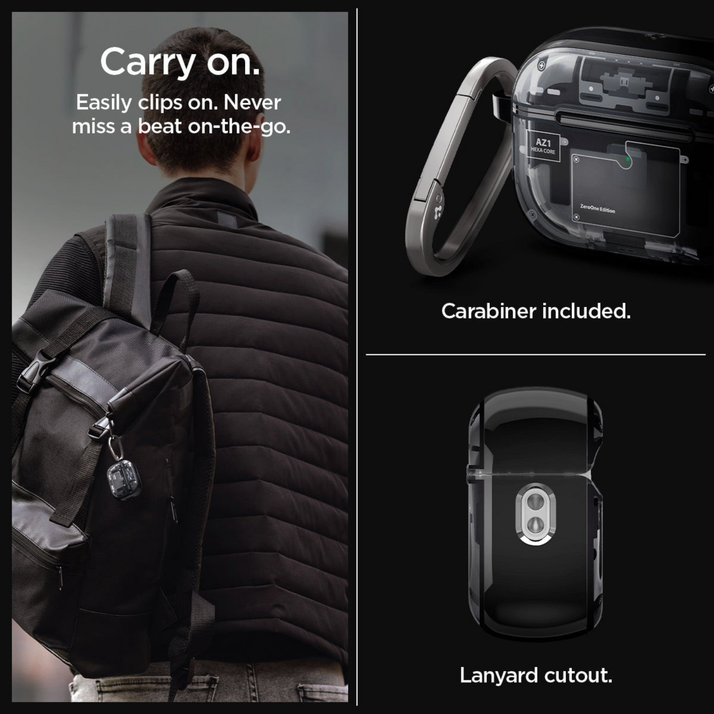 iMagicPods Pro 2 ANC + Zero•One Black Case(MagFit) - Imported USA Quality, 1-Yr Warranty & 15-Day Returns - Type C