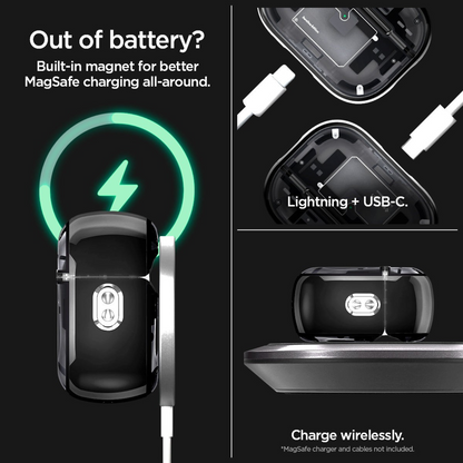 iMagicPods Pro 2 ANC + Zero•One Black Case(MagFit) - Imported USA Quality, 1-Yr Warranty & 15-Day Returns - Type C