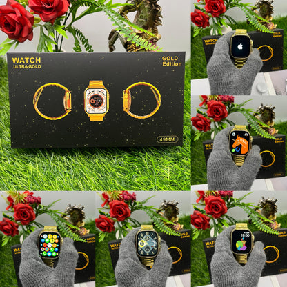 iMagicWatch 8 Ultra 24K Gold Edition - On/Off Apple Logo Dubai Quality Smartwatch (49mm, GPS + Cellular, Water Resistant, Always on Display) 1-Year Warranty