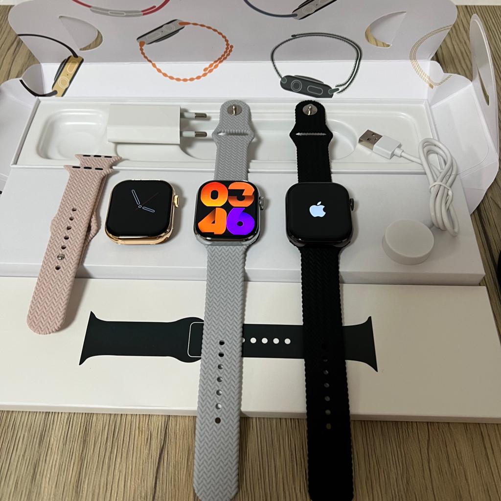 iMagicWatch Series 9: Dubai Quality With Logo 45mm - Fitness Tracker, SpO2, Water Resistant, Always on Display - Extra Strap + EarPods FREE Inside Box