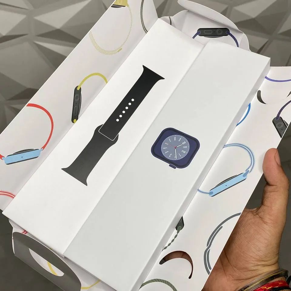 iMagicWatch Series 9: Dubai Quality With Logo 45mm - Fitness Tracker, SpO2, Water Resistant, Always on Display - Extra Strap + EarPods FREE Inside Box