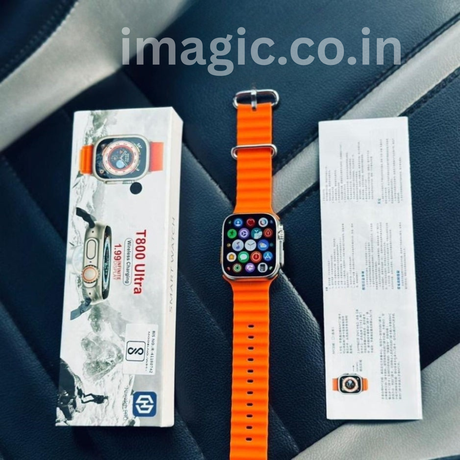 iMagic T800 Ultra: Trending Unisex Smart Watch Series 8 with 2.05" HD Display_Sport NFC Smartwatch Bluetooth Call Waterproof for Apple & Android | 1-Year Warranty