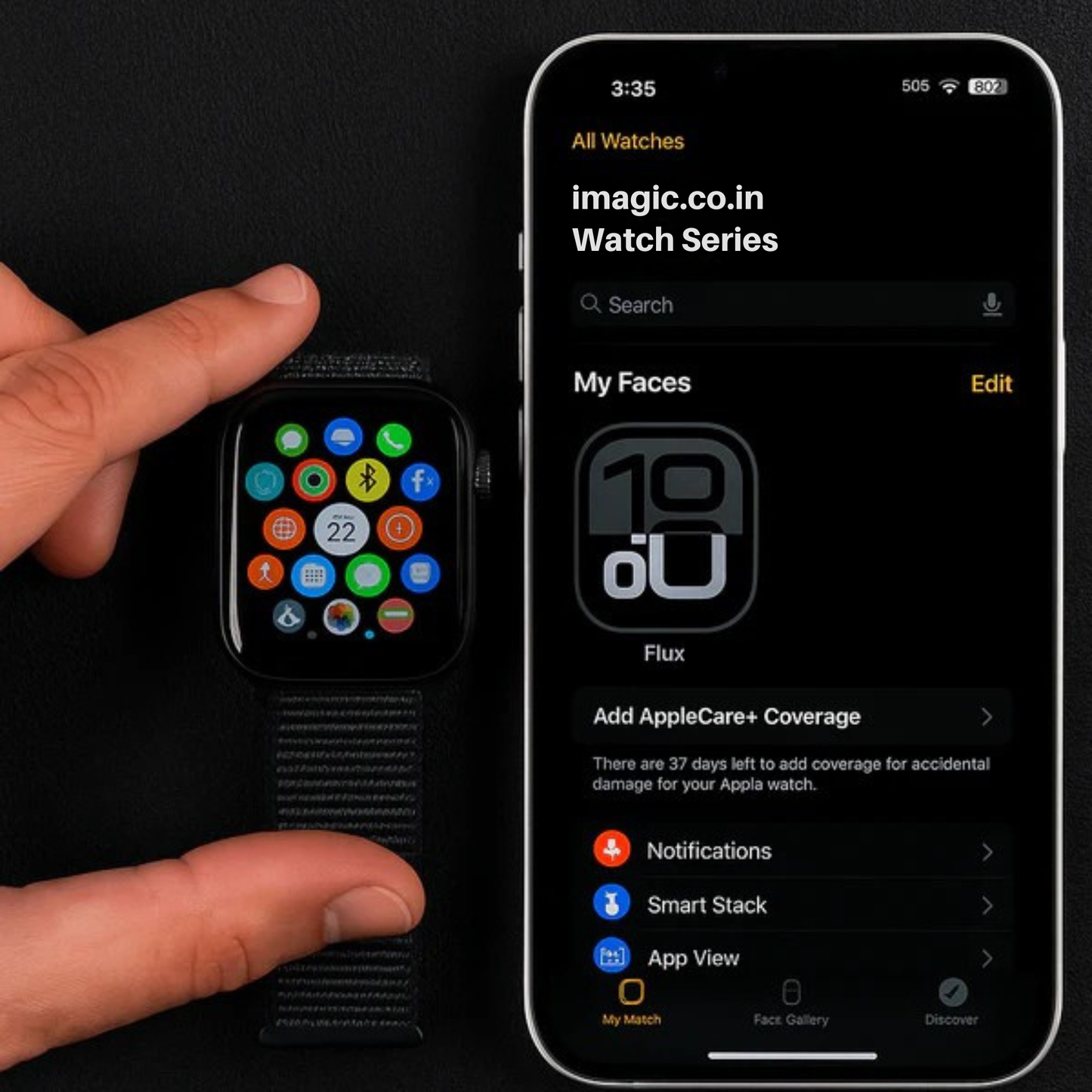iMagicWatch Series 10: OG With Logo 45mm - [GPS + Cellular] Advanced Health & Fitness Tracker with Always-On Display