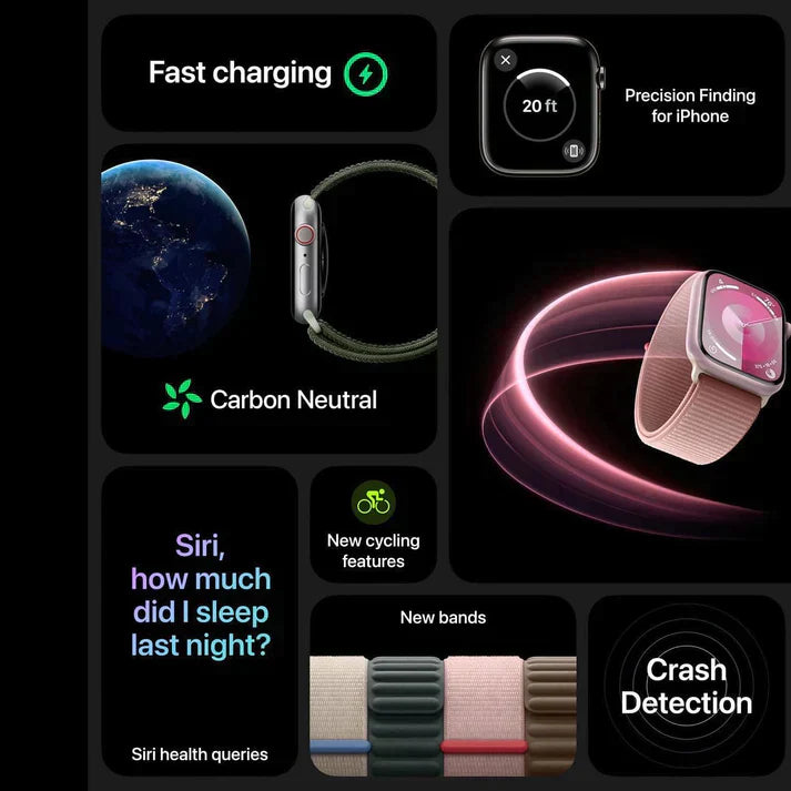 iMagicWatch Series 9: Nike Edition With Logo 45mm - Fitness Tracker, SpO2, Water Resistant, Always on Display