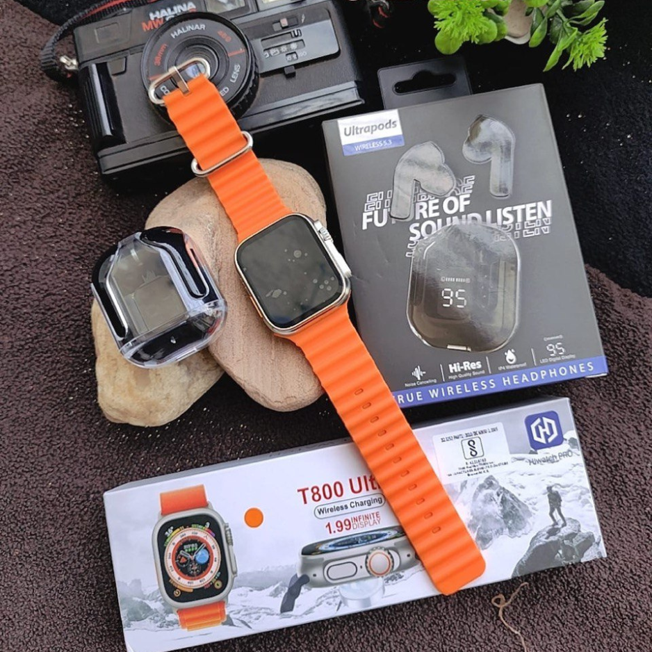 iMagic T800 Ultra: Trending Unisex Smart Watch Series 8 with 2.05" HD Display_Sport NFC Smartwatch Bluetooth Call Waterproof for Apple & Android | 1-Year Warranty